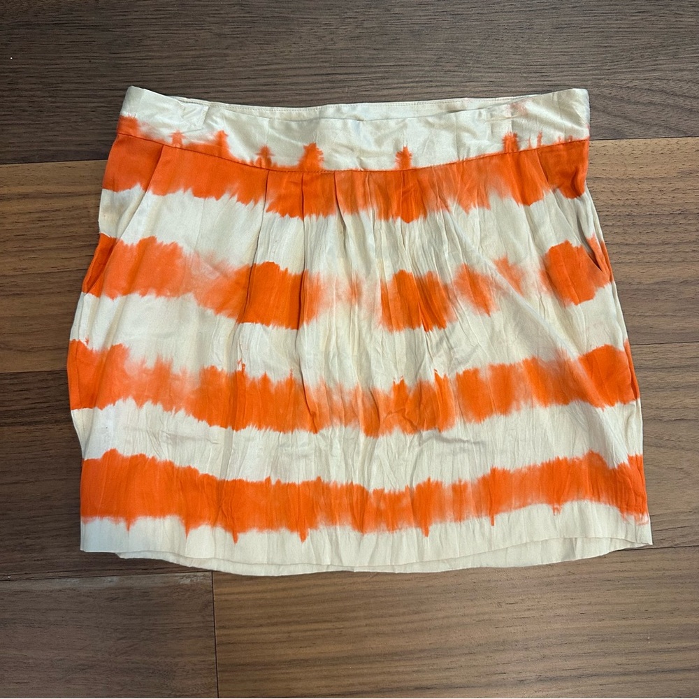 SILK JOIE ORANGE MINI SKIRT